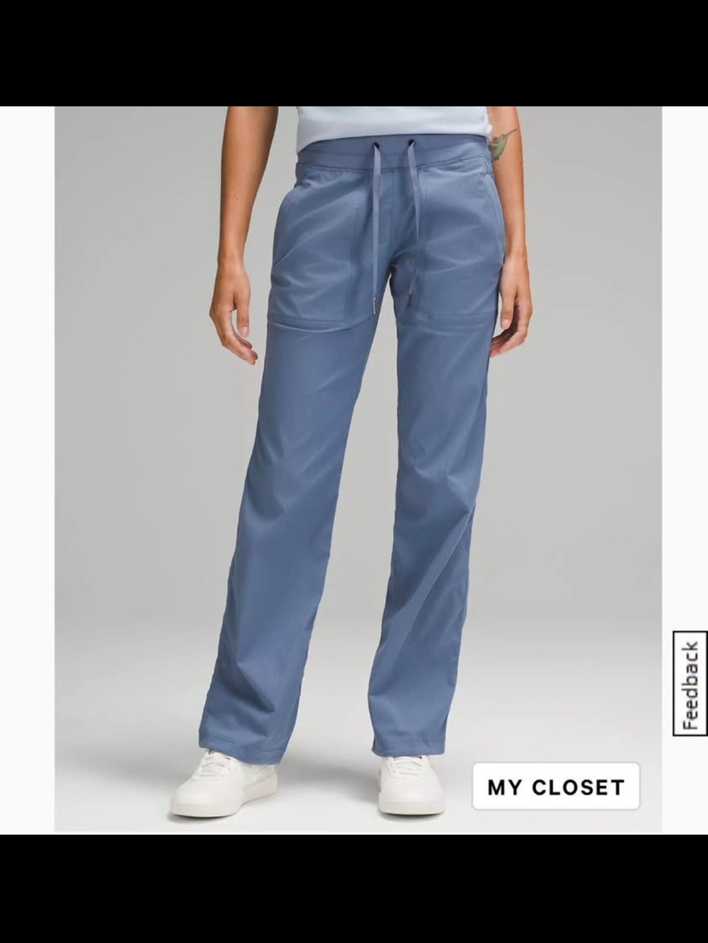 Dance Studio Pant short length Lululemon oasis blue